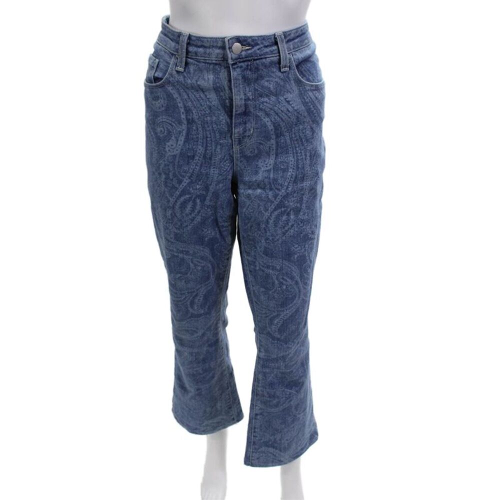 L'Agence Women Bootcut Flared Blue Jeans High Rise Paisley Size 31